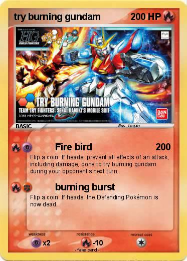 Pokemon try burning gundam