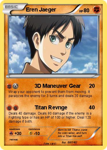 Pokemon Eren Jaeger Pokemon Eren Jaeger