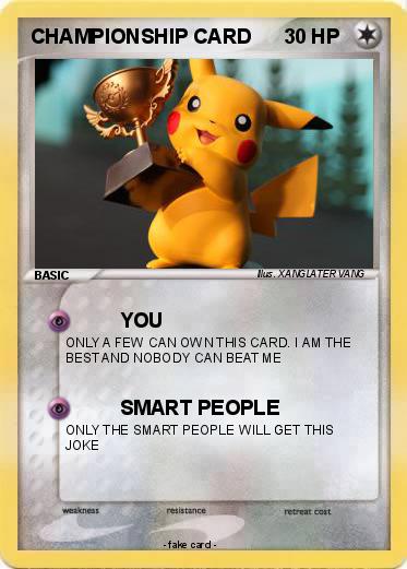 Pokemon CHAMPIONSHIP CARD