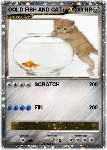 Pokemon GOLD FISH AND CAT
