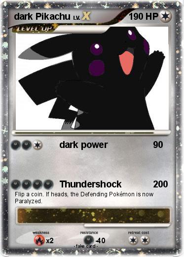 Pokemon dark Pikachu