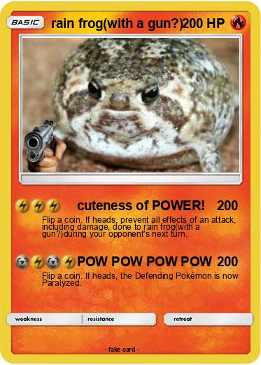 Pokemon rain frog(with a gun?)
