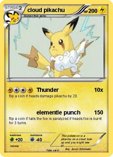 Pokemon cloud pikachu
