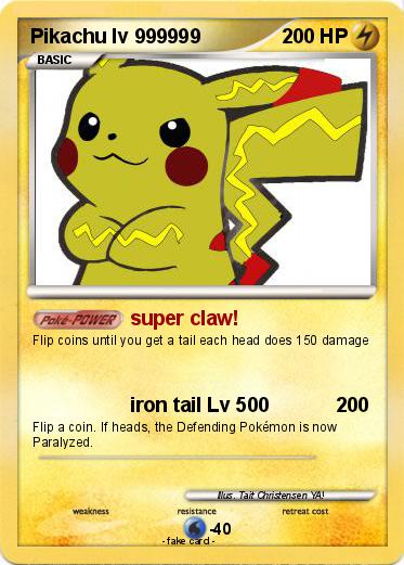 Pokemon Pikachu lv 999999