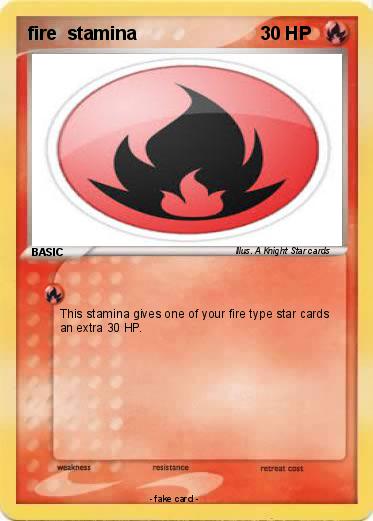 Pokemon fire  stamina