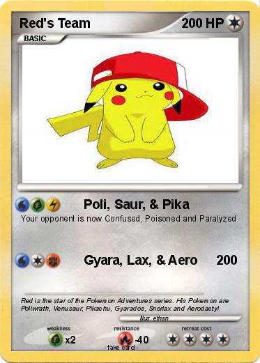 Pokemon Red's Team