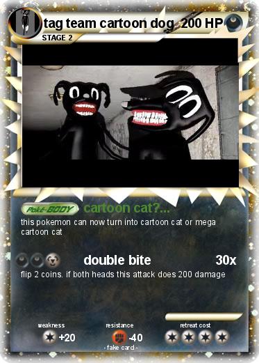 Pokemon tag team cartoon dog