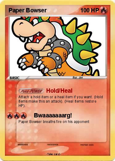 Pokemon Paper Bowser