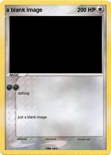 Pokemon a blank image