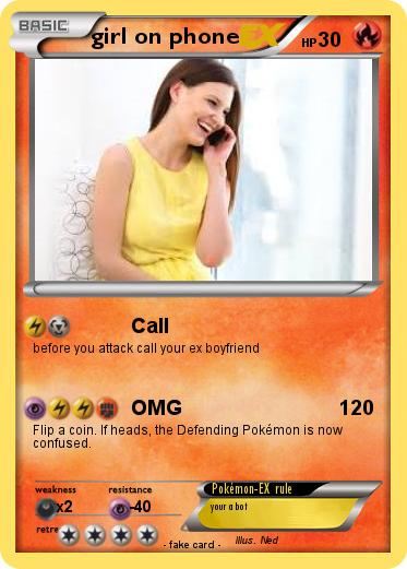 Pokemon girl on phone