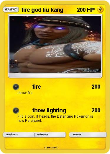 Pokemon fire god liu kang