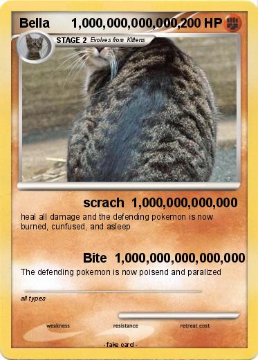 Pokemon Bella      1,000,000,000,000,