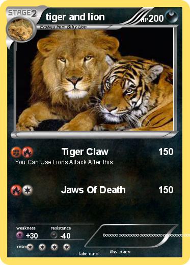 Pokemon tiger and lion