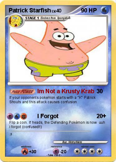 Pokemon Patrick Starfish