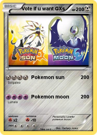 Pokemon Vote if u want GXs