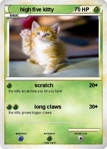 Pokemon high five kitty