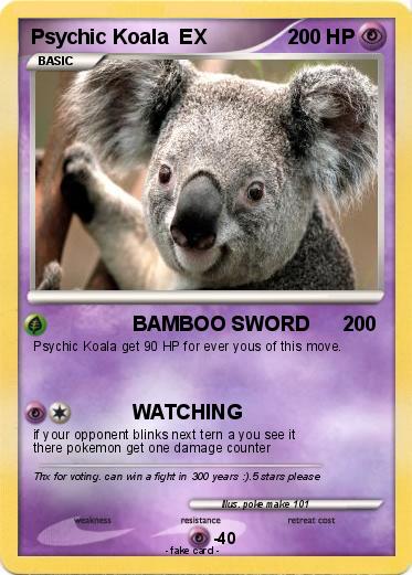 Pokemon Psychic Koala  EX