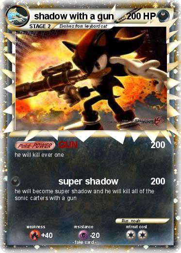 Pokemon shadow with a gun