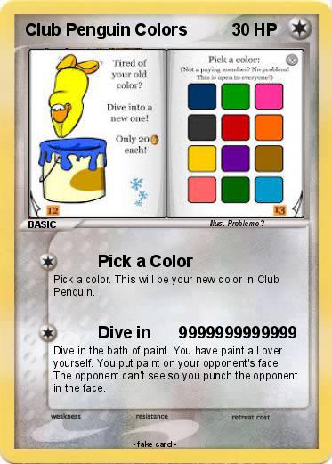 Pokemon Club Penguin Colors