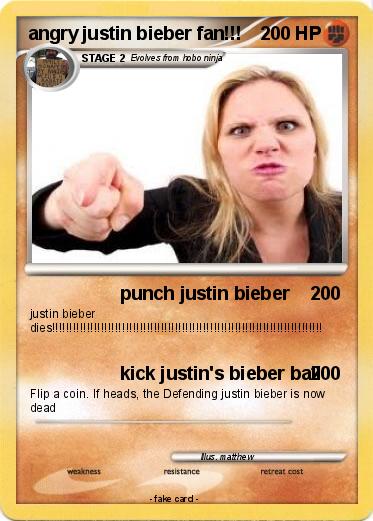 Pokemon angry justin bieber fan!!!