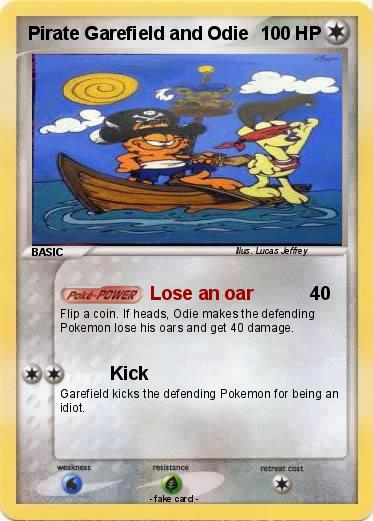 Pokemon Pirate Garefield and Odie