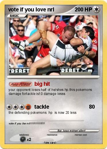 Pokemon vote if you love nrl