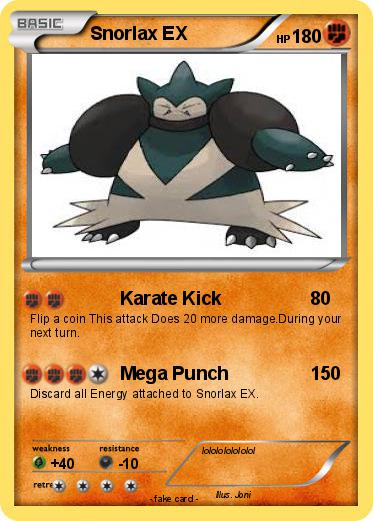 Pokemon Snorlax EX