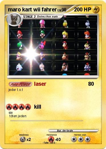 Pokemon maro kart wii fahrer