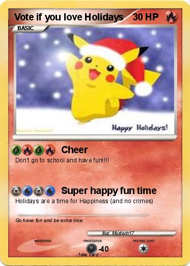 Pokemon Vote if you love Holidays
