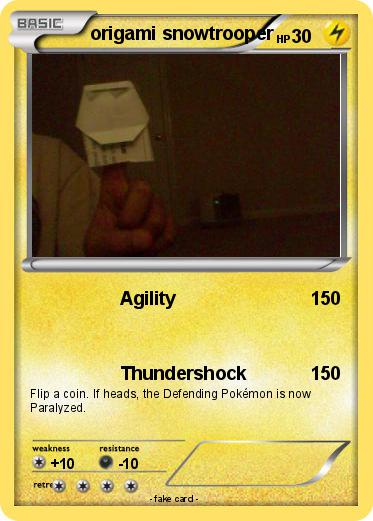 Pokemon origami snowtrooper