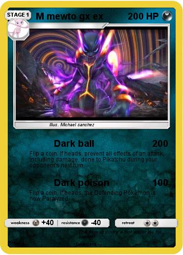 Pokemon M mewto gx ex