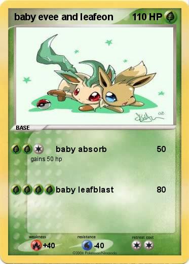 Pokemon baby evee and leafeon