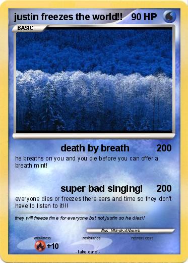 Pokemon justin freezes the world!!