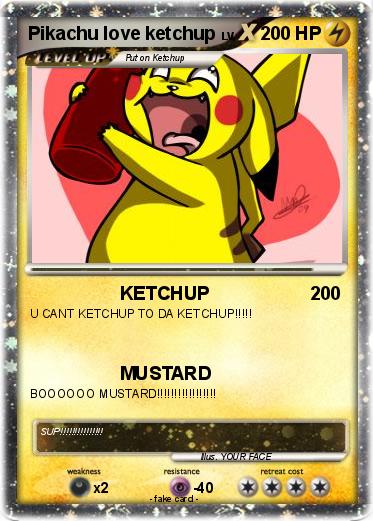Pokemon Pikachu love ketchup