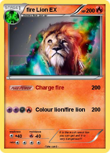 Pokemon fire Lion EX