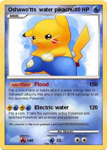 Pokemon Oshawo'tts  water pikachu