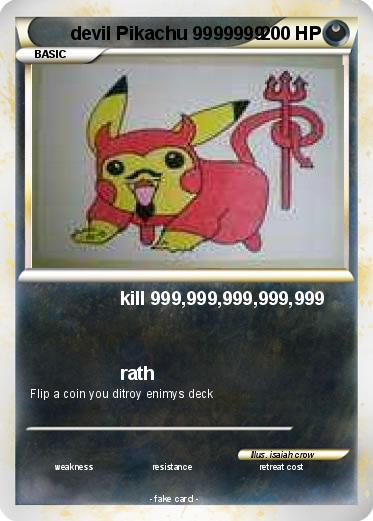 Pokemon devil Pikachu 9999999