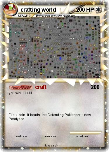 Pokemon crafting world