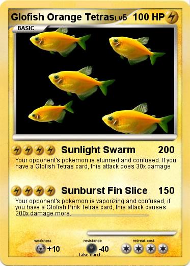 Pokemon Glofish Orange Tetras