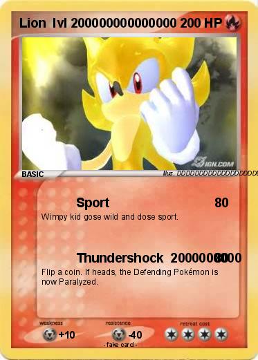 Pokemon Lion  lvl 200000000000000
