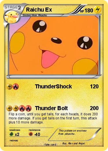 Pokemon Raichu Ex