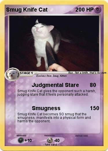 Pokemon Smug Knife Cat