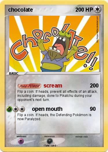 Pokemon chocolate