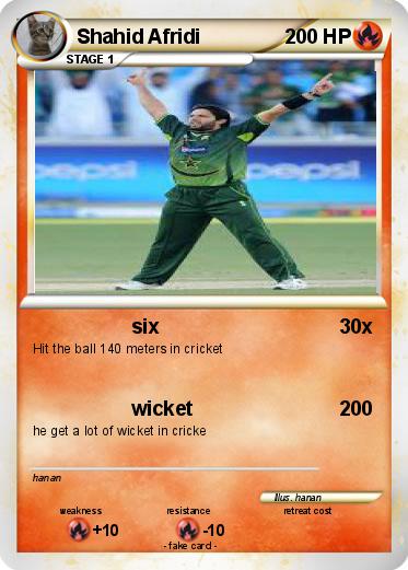 Pokemon Shahid Afridi