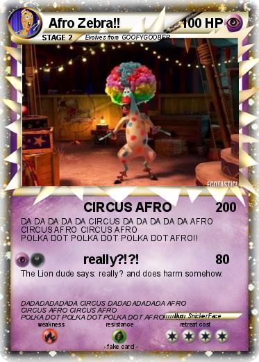 Pokemon Afro Zebra!!