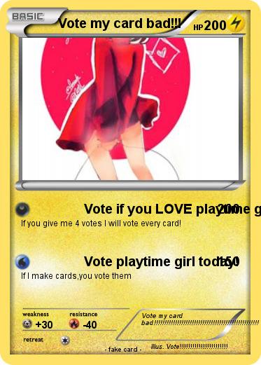 Pokemon Vote my card bad!!!