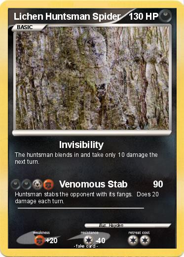Pokemon Lichen Huntsman Spider
