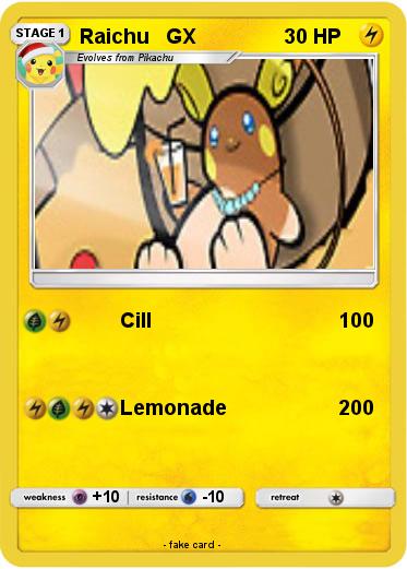 Pokemon Raichu   GX