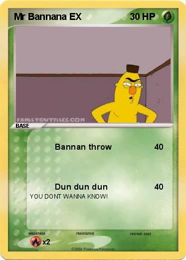 Pokemon Mr Bannana EX
