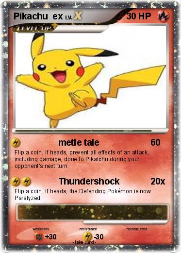 Pokemon Pikachu  ex